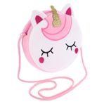 VALICLUD 1 Bilgisayar tek boynuzlu at omuzdan askili çanta Unicorn peluş omuz çantası Şık tarzda unicorn omuz çantası sırt çantası tek boynuzlu at fermuarlı kese çapraz çanta pembe