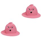 VALICLUD 2 Adet Çocuk Güneş Kova Şapka Çocuklar Için Şapka Yürümeye Başlayan Yazlık Şapkalar Çocuklar Için Kap Yaz Şapkası Bebek Güneş Koruması Polyester Pembe Karikatür Şapka