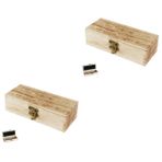 VALICLUD 2 Kutu gözlük için saklama kutusu ahşap kutu retro gözlük erkekler için gözlük erkekler için güneş gözlüğü kılıfı dekoratif gözlük kılıfı gözlük saklama kutusu alaşım