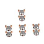 VALICLUD 4 Takım Fare Maskesi Hayvan Maskesi Kostüm Maskesi Fare Yüz Maskesi Çocuk Karnaval Maskeleri Kostümlü Maske Çocuklar Için Karnaval Maskesi Pu Köpük Light Grey 2 Adet * 4