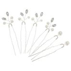 VALICLUD 6 Adet İnci elle takılan tarak elmas taklidi saç tarağı düğün için gelin inci saç tokası yapay elmas saç tokaları taç gelin saç tokası gelin başlığı rhinestones saç çatalı kristal