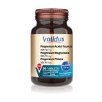Validus Magnezyum Complex Bisglycinate Taurat Malat Vitamin B6 Vitamin D3 1000 Ünite 30 Tablets