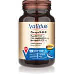 Validus Omega 3-6-9 Softgel Fish Oil 1300 mg + Flax Seed Oil 1300 mg + Borage Oil 1300 mg 50 Softgel