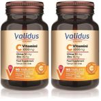 Validus Vitamin C 1000 Mg + Citrus + Zinc 90 Tablets (2 paketi)