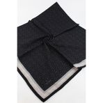 Valino 120x120 Çizgi Desenli Büyük Boy Eşarp Pamuklu Eşarp Büyük Boy Eşarp Siyah