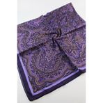 Valino 120x120 Etnik Desenli Büyük Boy Eşarp Pamuklu Eşarp Büyük Boy Vintage Eşarp Mor