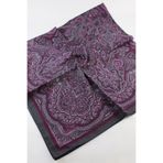 Valino 120x120 Etnik Desenli Büyük Boy Eşarp Pamuklu Eşarp Büyük Boy Vintage Eşarp Mürdüm