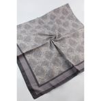 Valino 120x120 Etnik Desenli Büyük Boy Eşarp Pamuklu Eşarp Büyük Boy Yaprak Eşarp Duman