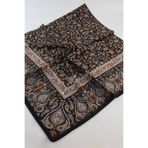Valino 120x120 Etnik Desenli Pamuklu Çiçek Eşarp - Turuncu
