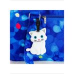 Valiz / Çanta Etiketi - Ani - Luggage Beyaz Kedi