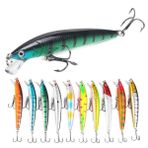 Valkyrie 10 Adet 10Cm 9Gr Minnow Sahte Olta Yem Seti Rapala 1M Derinlik 10 Farkli Renk Karbon Celik Igne