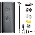 Valkyrie 100W 6000MAH Şarjlı Araba Lastik Hava Pompası LED Işıklı Çok Amaçlı Bisiklet Yatak