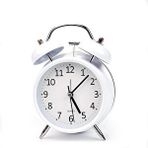 Valkyrie 16cm Büyük Boy Akar Saniyeli Alarm Çalar Saat - Nostaljik Masa Saati Beyaz Çok Renkli