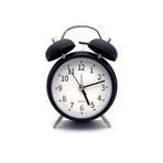 Valkyrie 16cm Büyük Boy Akar Saniyeli Alarm Çalar Saat - Nostaljik Masa Saati Siyah