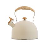 Valkyrie 2.5l Paslanmaz Çelik Düdüklü Su Isıtıcısı Demlik Islıklı Kettle Krem