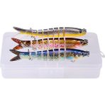 Valkyrie 3 Adet 8 Eklemli 3D Oynak Rapala Sahte Balık Yem Seti Tatlı ve Tuzlu Su Uyumlu Wobblers Swimbait