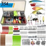 Valkyrie 354 Parça Balık Olta İğne Yem Seti Rapala Kurşun İğne Silikon Kaşık Çantalı Komple Set