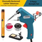Valkyrie 5 Parça Tetikli Otomatik Beslemeli Lehim Tabancası Seti 60W 220V Seramik Isınma