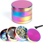 Valkyrie 50 mm 4 Katmanlı Mıknatıslı Çinko Alaşım Herbal Grinder Baharat Bitki Ot Tütün Öğütücü Renkli