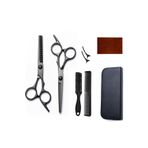 valkyrie 7 Parça Kasho Marka Profesyonel 6 inç Berber Kuaför Saç Makas Seti Tarak Toka