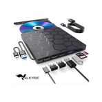 Valkyrie 8in1 Harici Cd Dvd Okuma Yazma Usb 3.0 Hub Çok Amaçlı External Drive Tf Sd Kart Okuyucu