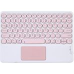 Valkyrie Kablosuz Touchpad Bluetooth Klavye - Ios Android Windows Uyumlu - TÜRKÇE Dil - Şarjlı - Ultra İnce - Type-C Giriş Pembe