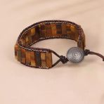 Valkyrie Kaplan Gözü Doğal Taş Bileklik – El Yapımı Ayarlanabilir Vintage Tasarım