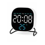 valkyrie LED Dijital Masa Saati Mavi Derece Çift Alarm Sıcaklık Göstergesi 3 Kademe Parlaklık Modern
