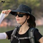 Valkyrie Outdoor Güneş Şapkası Unisex Kamp Trekking Safari Balıkçı Şapkası Uv Koruma Siyah