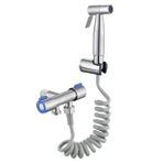 Valkyrie Paslanmaz Çelik Tuvalet Musluk Bide Seti Kolay Kurulum Kullanım Çift Çıkışlı Gümüş Evcil Hayvan Yıkama Aleti