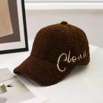 Valkyrie Peluş Şapka Kadın Erkek Unisex Kışlık Şapka Cloud Nakışlı Ayarlanabilir Bej Teddy Şapka Koyu Kahve
