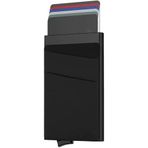 Valkyrie Premium Slim Metal Otomatik Kartlık – RFID Korumalı, Mekanizmalı, 10+ Kart Kapasiteli Siyah