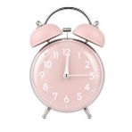 Valkyrie Retro Çalar Saat Işıklı Analog Masa Saati Dekoratif Komodin Saati Bombe Kapaklı 15x10 Pembe Çok Renkli