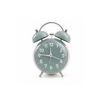 Valkyrie Retro Çalar Saat Işıklı Analog Masa Saati Dekoratif Komodin Saati Bombe Kapaklı 15X10 Yeşil