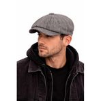 Valkyrie Unisex Gri Balıksırtı Kasket Şapka Vintage İngiliz Stil 8 Dilimli Newsboy Cap