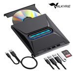 Valkyrie Usb 3.0 Harici External Cd Dvd Okuyucu Yazıcı Led Usb Hub Tf Sd Kart Okuyucu Çoğaltıcı