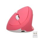 Valkyrie Y08 Dikey Kablosuz Şarjlı Vertical Optik Mouse pembe