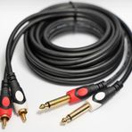Valler VGRCA3 Gitar Jack - RCA Stereo Çividen Laleye 3 m Kablo