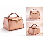 Valleri Bag Simli Makyaj Çantası - Rose Gold
