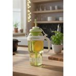 Valletta Longinus Bpa Içermez Kolay Taşınabilir Detoks Bölmeli Su Matarası 1300ML (1.3l) Yeşil