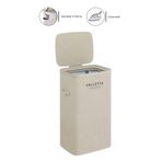 valletta Paloma 60l Tek Yıkanabilir Bölmeli Katlanabilir Kumaş Kirli Çamaşır Sepeti Cappuccino Beige