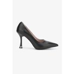 Valmenti 923 796-1 BN Y24 Rigel Siyah Kadın Hakiki Deri Topuklu Ayakkabı