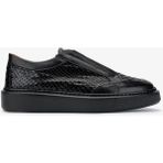 Valmenti Erkek Deri Siyah Sneakers & Spor Ayakkabı 537 3446 Erk Ayk Y24 Sıyah Yln - Siyah-Yılan