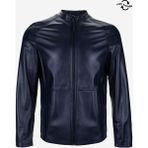 Valmenti Erkek Hakiki Deri Lacivert Deri Mont 1000 032 Erk Derımont Y25 Lacı Dokme - 4XL