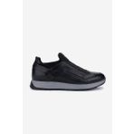 Valmenti Erkek Hakiki Deri Siyah Sneakers & Spor Ayakkabı 383 VAL-6094 ERK AYK Y25 SIYAH SLVR