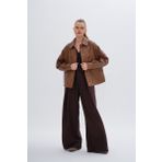 Valmenti Kadın Hakiki Deri Taba Mont 616 Z-3958 BN DERIMONT SK24/25 TABA