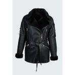 Valmenti Kadın Siyah Hakiki Deri Deri Mont 616 6518 Bn Derımont SK23/24 - XL