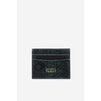 Valmenti Unisex Hakiki Deri Yeşil Piton Kartlık