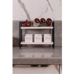 valör tasarım Masaüstü Mutfak-banyo Rafı Tezgah Üstü Düzenleyici Baharatlık Raf Metal-ahşap Masa Üstü Servis Rafı