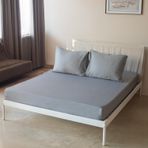 Valoroso Tekstil Lastikli Çarşaf Seti (Yastık Kılıfı Dahil) (Gri, 90 x 190)